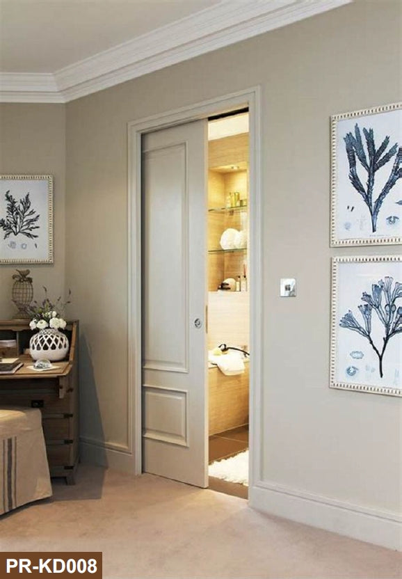 Rothnow® wooden lacquer pocket door with white finish, 800mm wide, 2100mm high, and 150mm wall thickness.