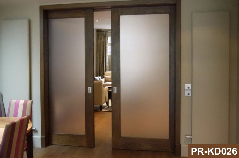 Rothnow wooden lacquer pocket door in white, 800mm wide and 2100mm high, with 150mm wall thickness, stylish interior door.