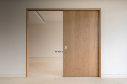 Rothnow® wooden door with lacquer finish, white lacquered pocket door, 800mm wide, 2100mm high, suitable for interior use