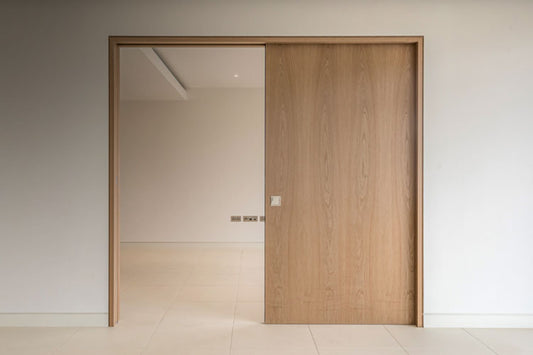 Rothnow® wooden door with lacquer finish, white lacquered pocket door, 800mm wide, 2100mm high, suitable for interior use