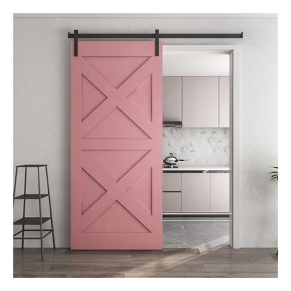 Rothnow® wooden sliding barn door with white lacquer finish, 800mm wide, 2100mm high, 150mm wall thickness, modern door design