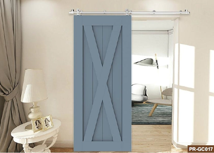 Rothnow® wooden sliding barn door with white lacquer finish, 800mm wide, 2100mm high, wall thickness 150mm, for interior use.