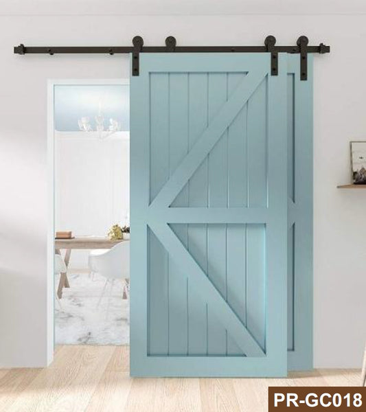 Rothnow® wooden sliding barn door with white lacquer finish, 800mm wide and 2100mm high, wall thickness 150mm, modern interior door