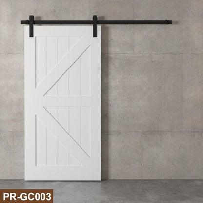 Rothnow® wooden sliding barn door with white lacquer finish, 800mm wide, 2100mm high, wall thickness 150mm, modern interior door
