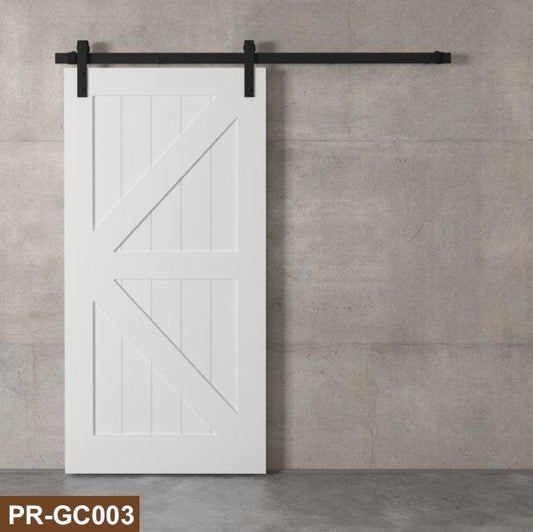 Rothnow® wooden sliding barn door with white lacquer finish, 800mm wide, 2100mm high, wall thickness 150mm, modern interior door