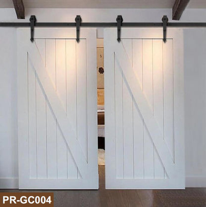 Rothnow® wooden sliding barn door with white lacquer finish, 800mm wide, 2100mm high, wall thickness 150mm, modern interior door