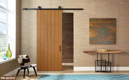Rothnow® wooden sliding barn door with white lacquer finish, 800mm wide, 2100mm high, wall thickness 150mm, modern door design.