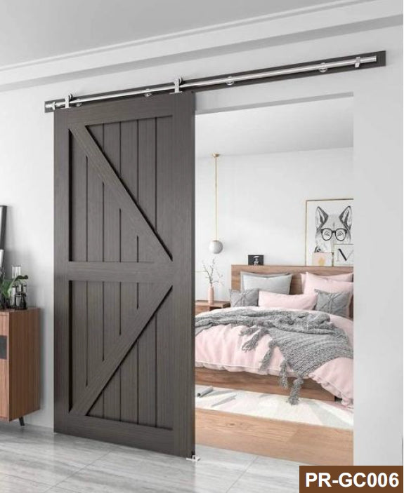 Rothnow® wooden sliding barn door with white lacquer finish, 800mm wide, 2100mm high, wall thickness 150mm, modern interior decor.