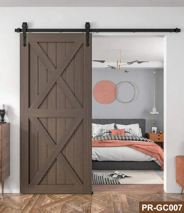 Rothnow wooden sliding barn door with white lacquer finish, 800mm wide x 2100mm high, wall thickness 150mm, modern interior door.