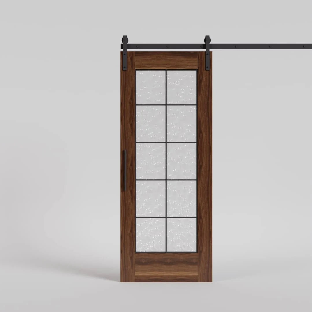 Rothnow® wooden sliding barn door with white lacquer finish, 800mm wide, 2100mm high, wall thickness 150mm, modern interior door