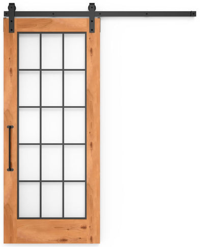 Rothnow® wooden sliding barn door with white lacquer finish, 800mm wide, 2100mm high, wall thickness 150mm, modern interior door