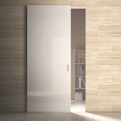 Rothnow® Lacquer Wood Sliding Ghost Door, white lacquer finish, 800mm wide by 2100mm high, wall-thick design, wooden door for modern interiors