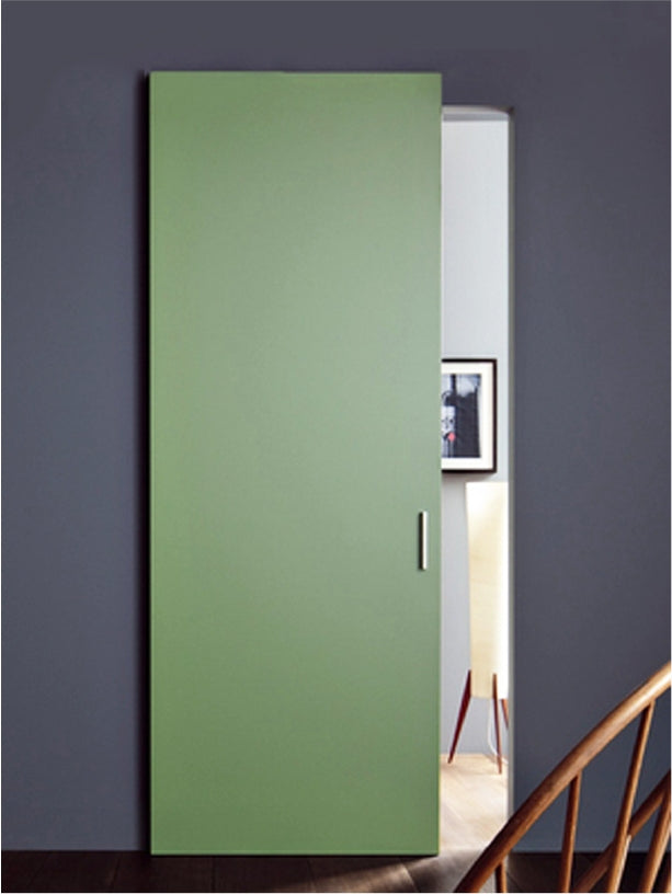 Rothnow Wooden Door RN-WD140 Lacquered White Sliding Ghost Door, 800mm wide and 2100mm tall, with a sleek wooden finish.