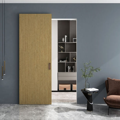Rothnow® Wooden Sliding Ghost Door in white lacquer, 800mm wide, 2100mm high, 150mm wall thickness, modern interior door