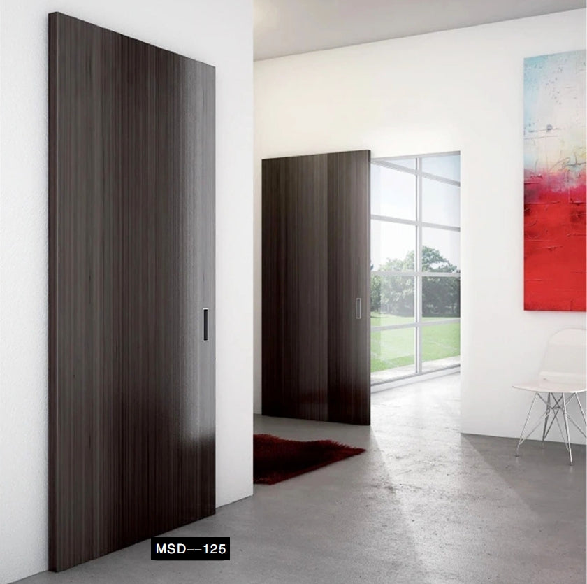 Rothnow® lacquered wooden sliding ghost door with white finish, measuring 800mm wide and 2100mm tall, wall thickness 150mm.