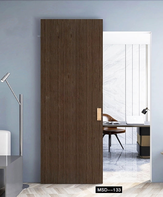Rothnow® Lacquered Wooden Sliding Ghost Door, 800mm wide, white finish, modern interior door with sleek design and smooth sliding mechanism.