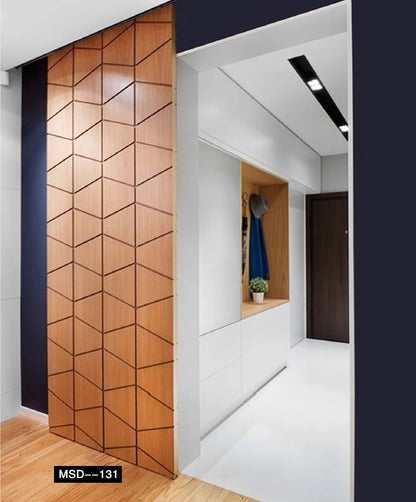 Rothnow® wooden sliding ghost door in lacquer finish, 800mm wide, 2100mm high, with white wall-thick design.
