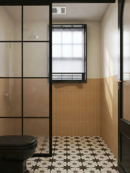 Rothnow Aluminum Partition 16x45 Series slim frame bathroom partition with clear glass and white finish, 800mm W x 2200mm H.