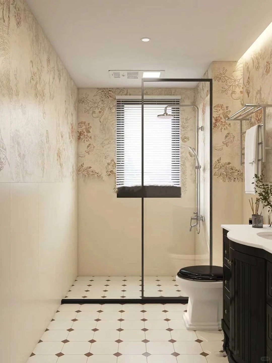 Rothnow® aluminum bathroom partition with clear glass, slim frame, 16x45 series, for shower rooms or privacy areas