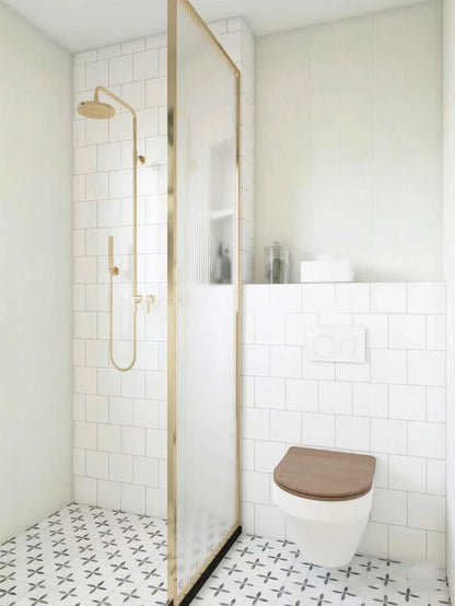 Rothnow® aluminum bathroom partition with clear glass and slim frame, 16x45 series for shower room or bathroom separation