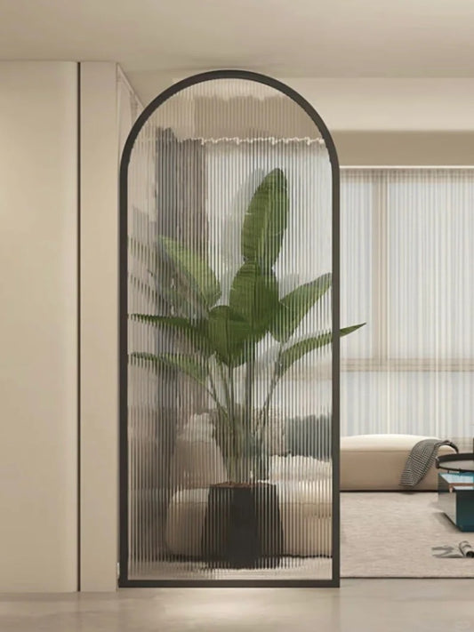 Rothnow® Aluminum Partition 16x45 Series slim frame fixed partition with clear glass and white aluminum frame, 800mm wide by 2200mm high.