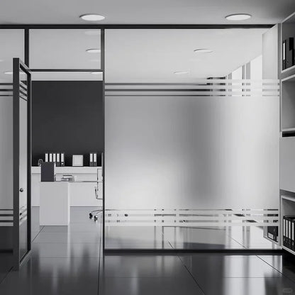 Rothnow® aluminum office partition with clear glass skin, white frame, 16x45 series slim design, ideal for modern workspace separation.