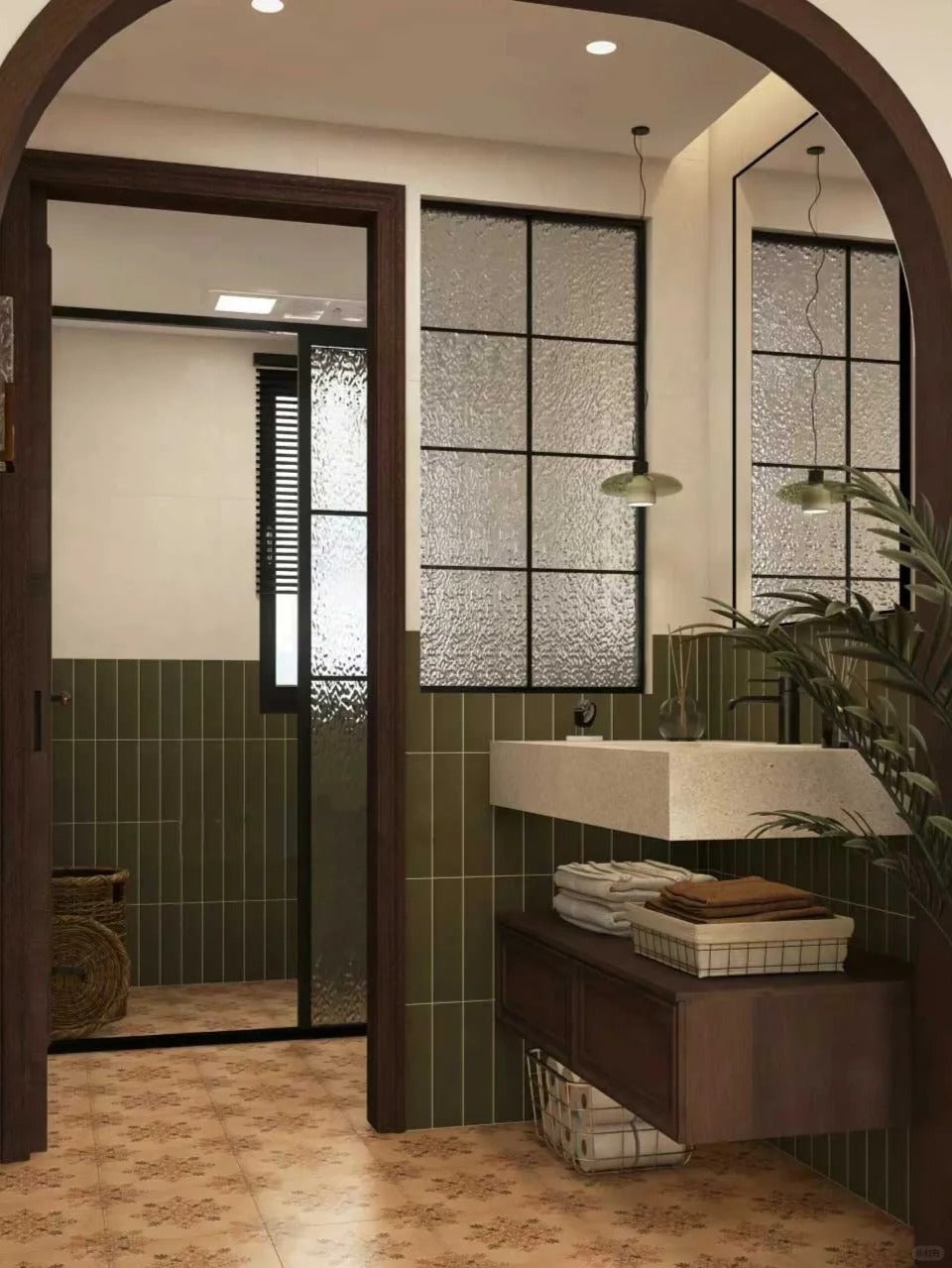 Rothnow French Style Aluminum Partition 16x45 Series with clear glass and slim white frame, 800mm wide by 2200mm high.
