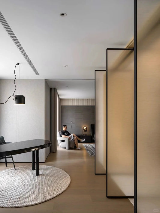Rothnow® aluminum pivot door with clear glass skin, white finish, 16x45 series, 820mm W x 2220mm H, part of Partions series.