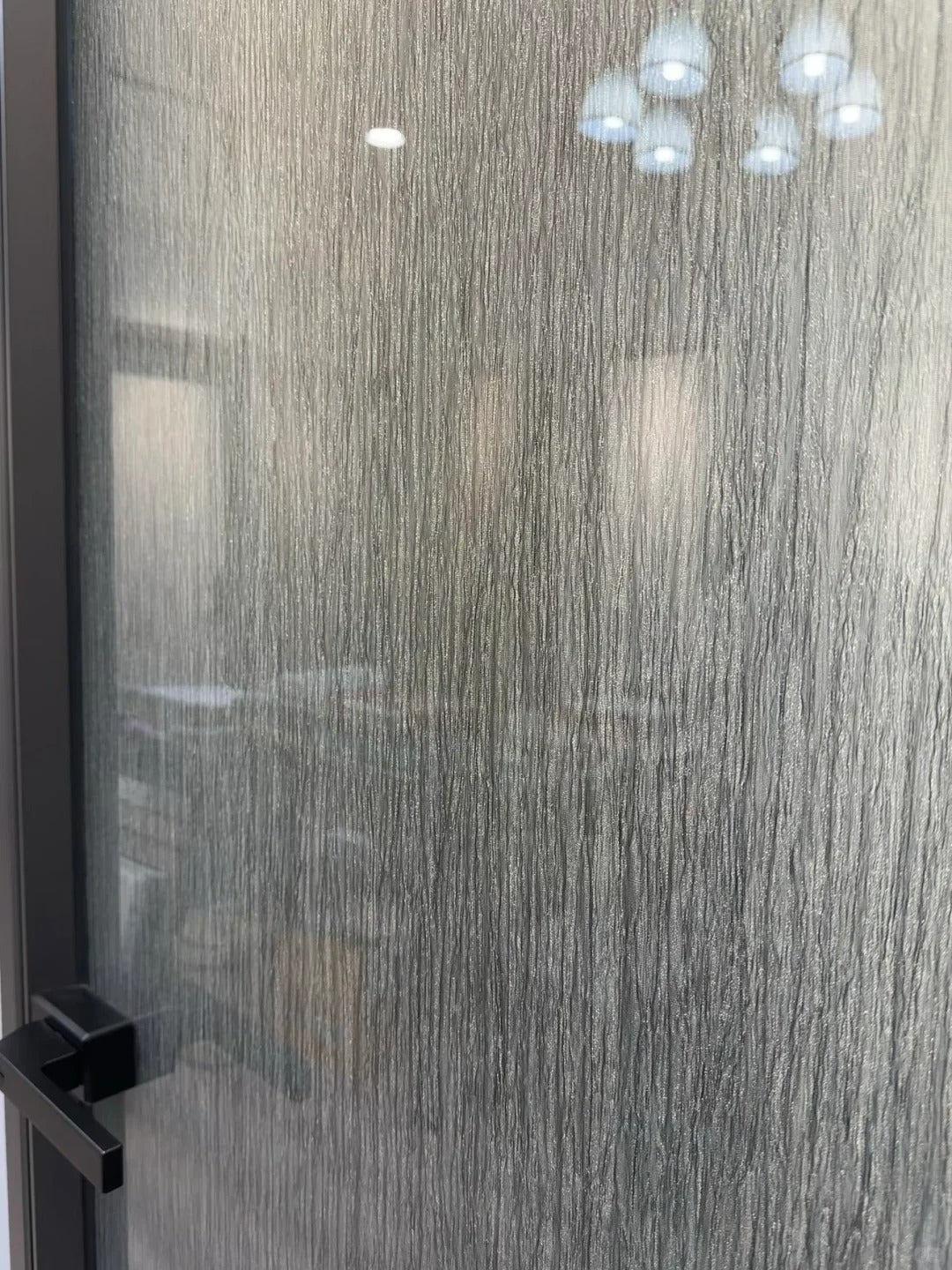 White Rothnow Aluminum Door with wired glass, 16x45 series, 820mm W x 2220mm H, for modern interior or exterior use
