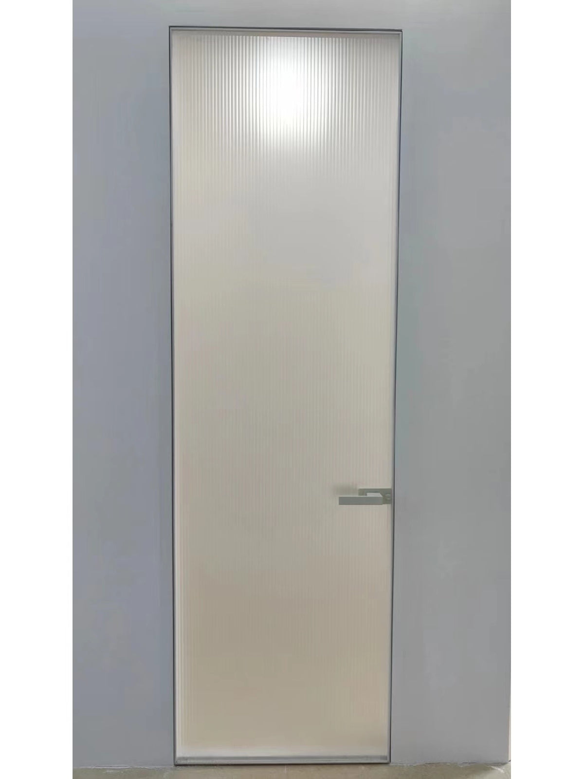 Rothnow® Aluminum Door 7x45 Series with clear glass, white finish, and invisible frame design, measuring 820mm by 2220mm