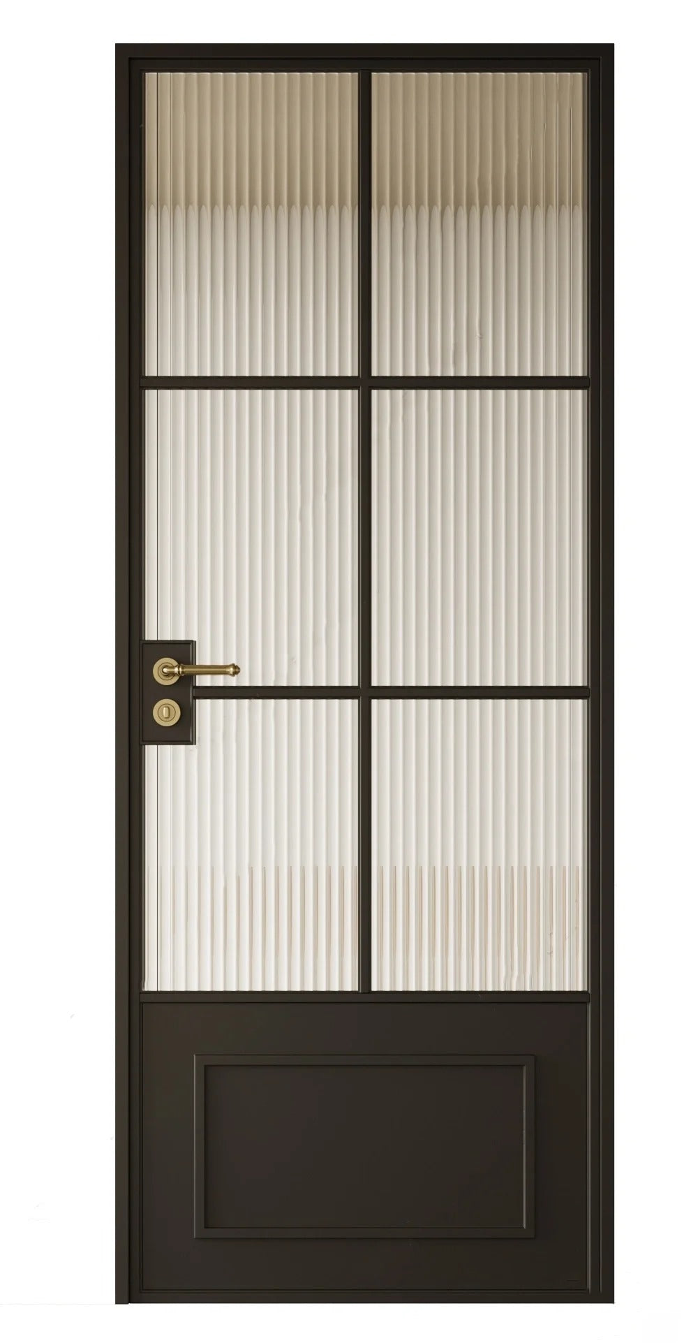 Rothnow Aluminum Slime Frame French Style Swing Door with clear glass, 16x45 series, white finish, modern design.