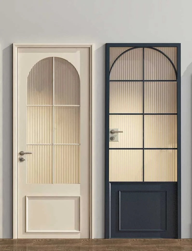 Rothnow Aluminum Slime Frame French Style Swing Door with clear glass, 16x45 series, white finish, sturdy aluminum construction.