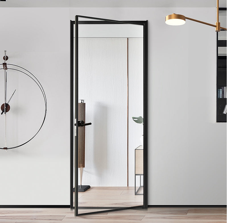 Rothnow French Style Aluminum Swing Door with clear glass, white finish, 16x45 series, without door trims, 820mm x 2220mm