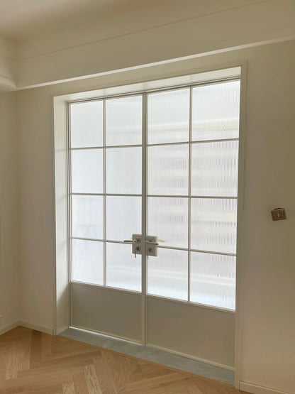 Rothnow® French Style Slime Frame Exterior Door with clear glass, white finish, 16x45 series, 820mm W x 2220mm H.