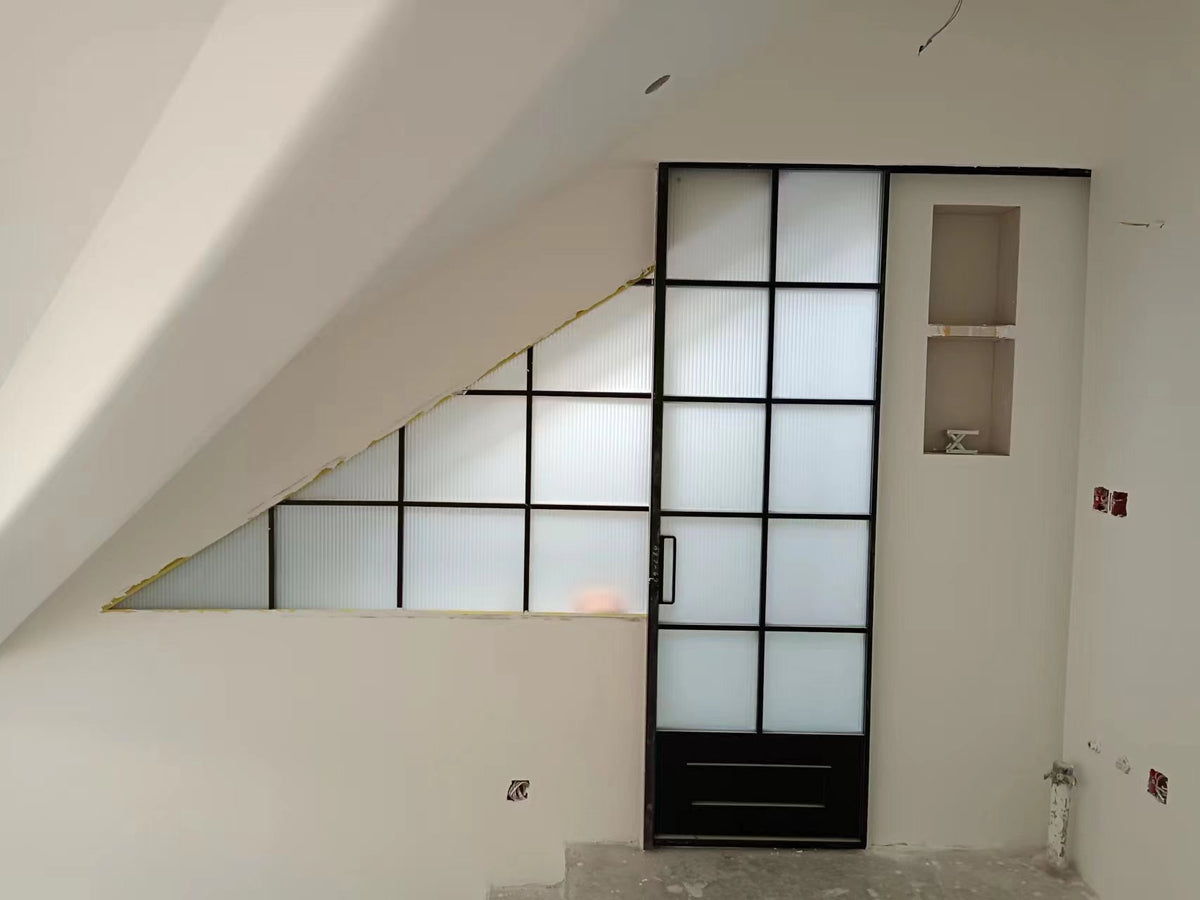 Rothnow French Style Slime Frame Exterior Door with clear glass, white finish, 16x45 series, 820mm W x 2220mm H