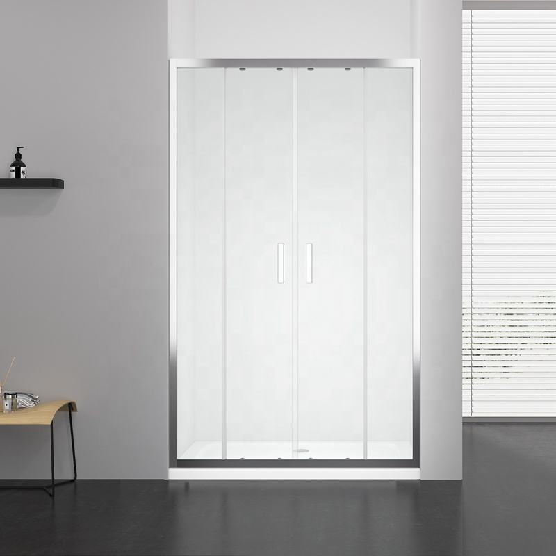 Black Rothnow® curved hinged shower door panel, 900x2200mm, with sleek design and durable construction for modern bathrooms.
