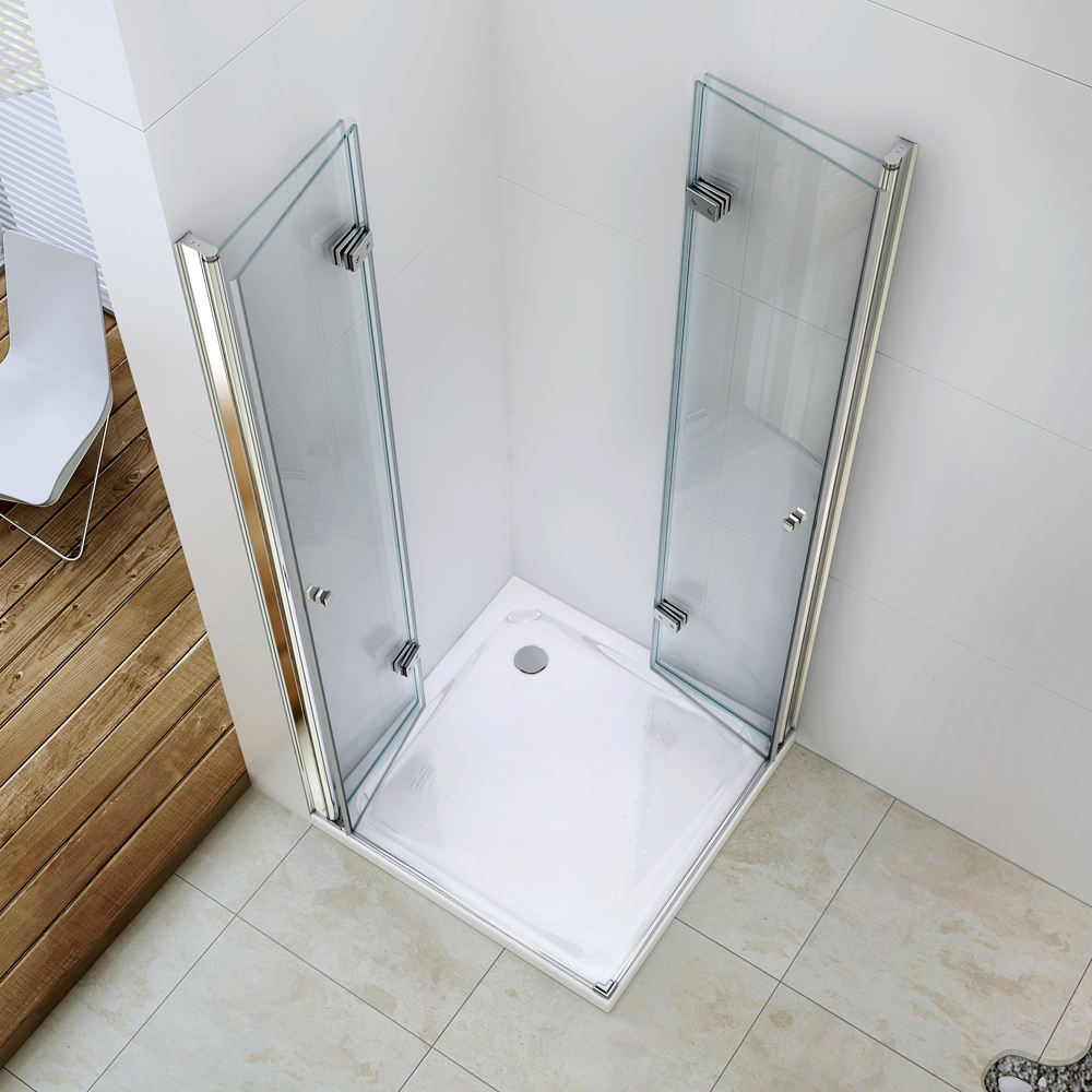 Rothnow® black folding shower door for shower panel, customized layer, 900mm width, 2200mm height, modern bathroom design