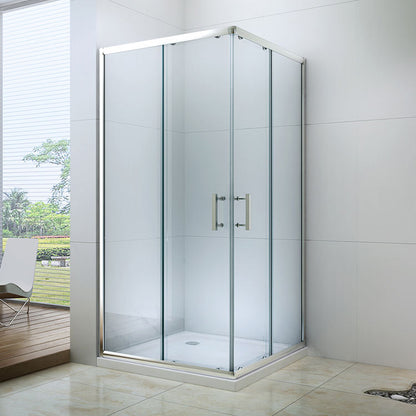 Rothnow black folding shower door on custom-sized Rothnow shower panel, featuring sleek design and durable glass for modern bathrooms.