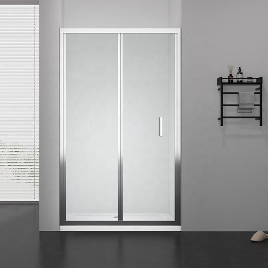 Rothnow® shower panel with black framed folding shower door, 900mm wide and 2200mm high, for modern bathroom shower enclosure
