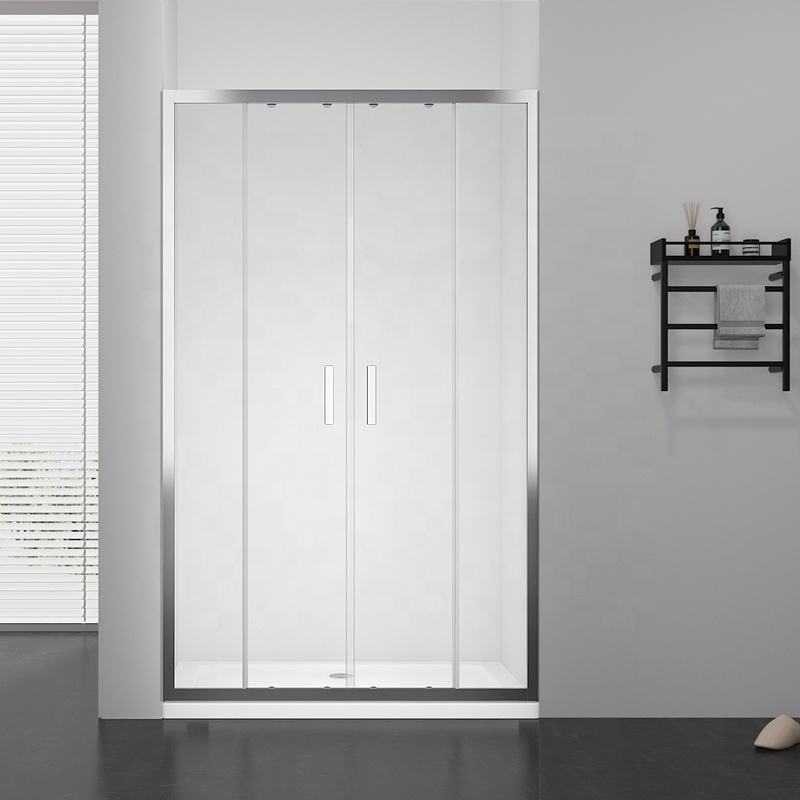 Rothnow® black framed shower panel with folding door, 900mm wide and 2200mm high, modern design for walk-in shower enclosure.