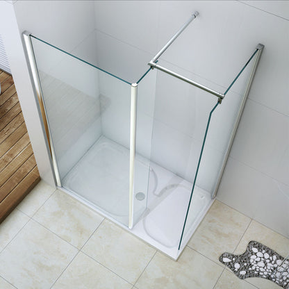 Rothnow® black folding shower door with frosted glass, 900mm width and 2200mm height, designed for modern shower enclosures.