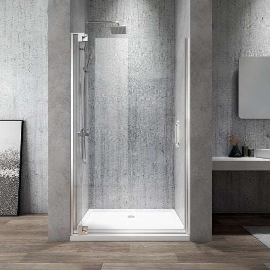 Rothnow® black hinged shower door with invisible hinges, 900mm wide and 2200mm high, part of a sleek shower panel system.
