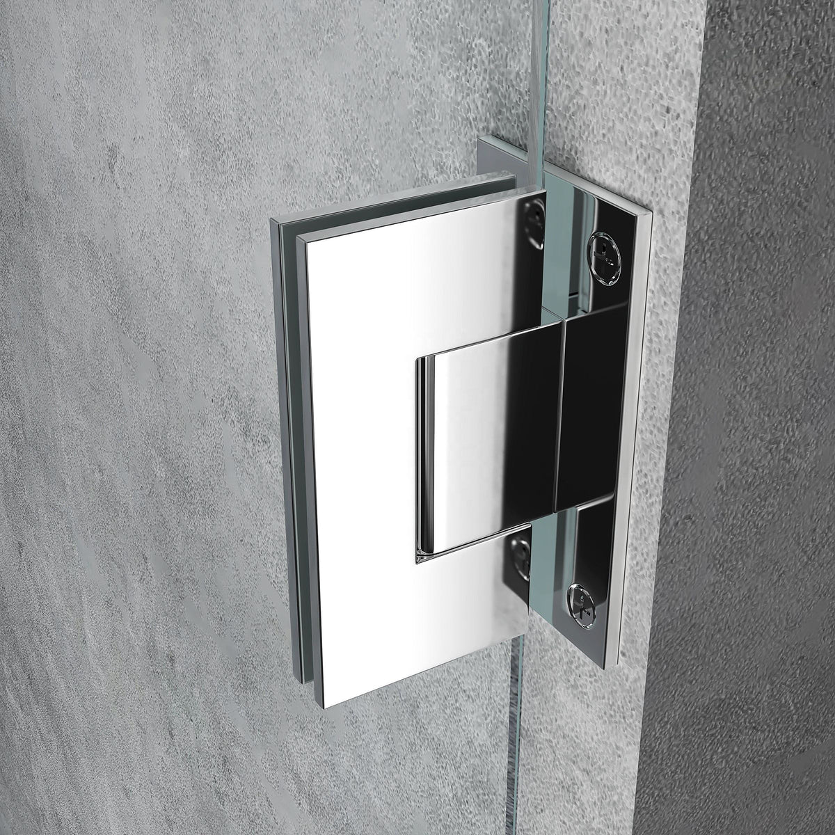 Rothnow® black hinged shower door with mirrored profile, 900mm wide and 2200mm high, for modern bathroom shower enclosure.
