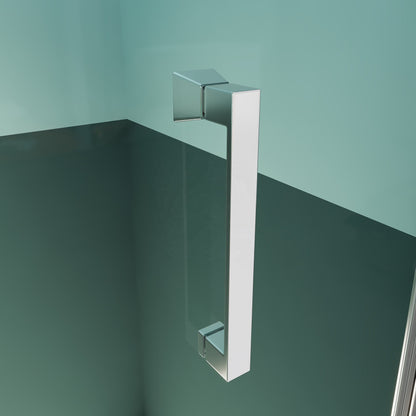 Black Rothnow® hinged shower door with frame, 900mm wide and 2200mm high, featuring a sleek, modern design for bathroom showers.