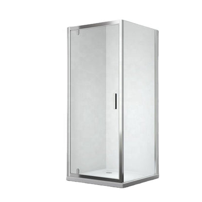 Rothnow® framed glass pivot shower door with black finish, 900mm width and 2200mm height, for modern shower enclosures.