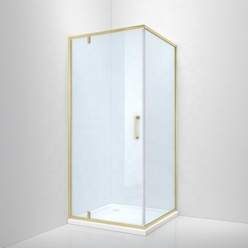 Black Rothnow shower panel with pivot framed glass door, 900mm wide and 2200mm high, for modern bathroom shower enclosure.