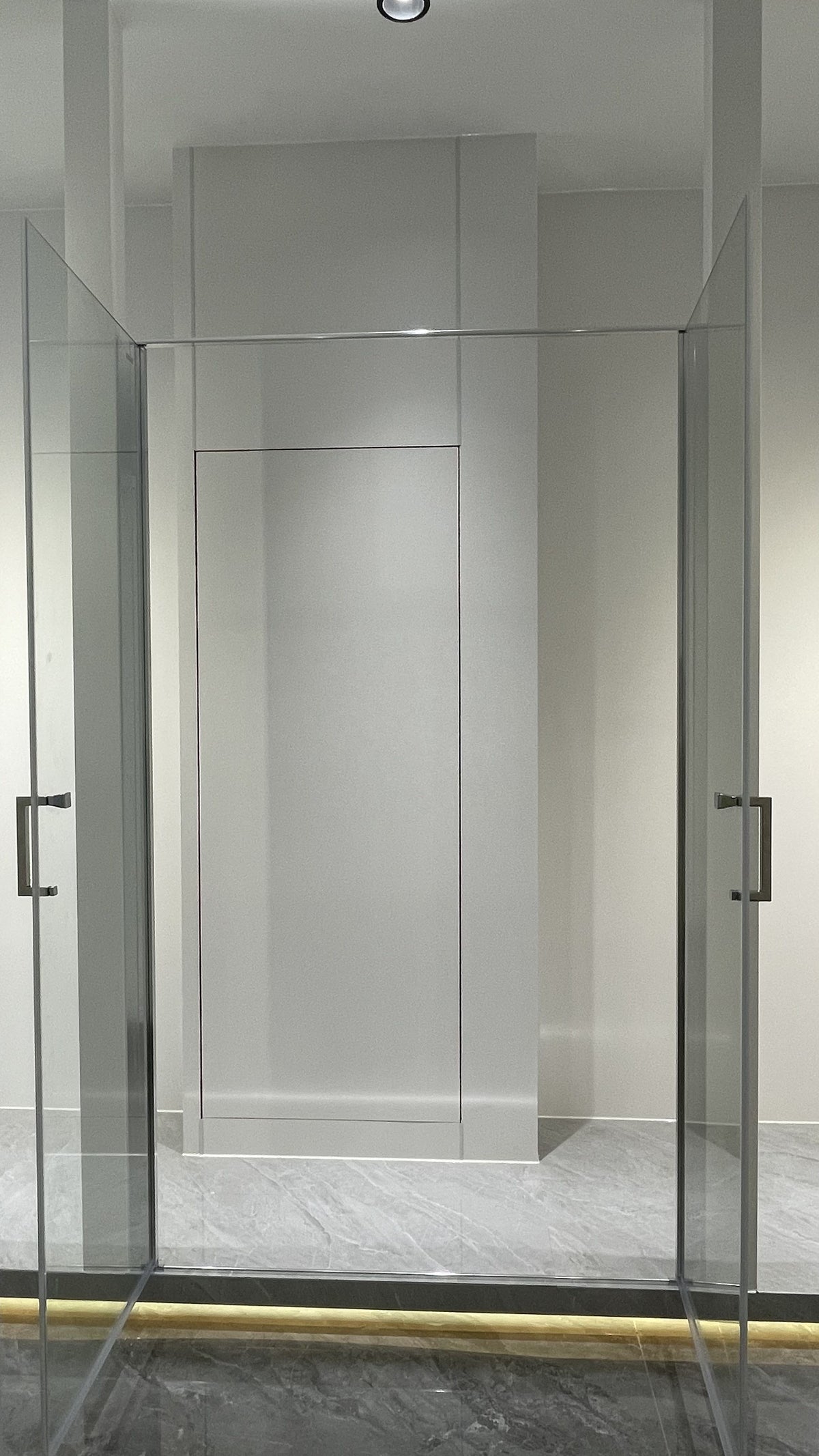 Rothnow® black 900mm x 2200mm shower panel with pivot door and super slim frame, modern shower enclosure design