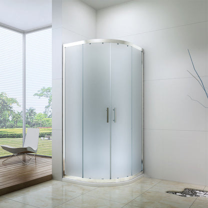 Rothnow® black framed curved sliding shower door, 900mm wide by 2200mm high, with glass panels and sleek design.