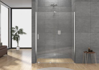 Rothnow® black sliding shower door with minimalist design, 900mm width and 2200mm height, for modern shower panels.