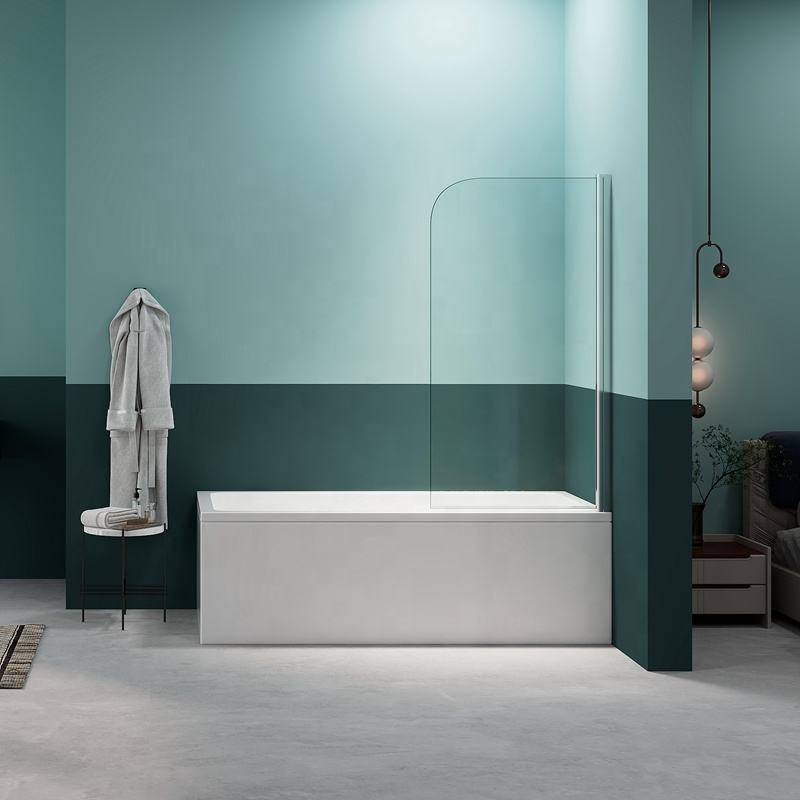 Black Rothnow walk-in bathtub shower door with sleek shower panel and glass door, designed for easy access and modern style.